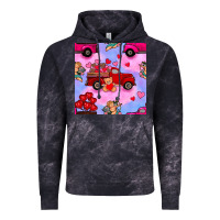 Cloud Black valentines day truck and cupid in the sky seamless pattern Vintage Hoodie - BundleAndBundleShop