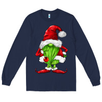 Navy green christmas gnomes Long Sleeve Tee - FaDigitalArtStudio