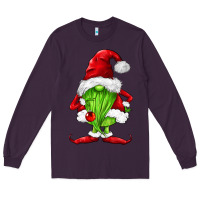 Plum green christmas gnomes Long Sleeve Tee - FaDigitalArtStudio