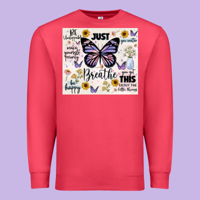 Just Breathe Premium Sweatshirt Designed By Jahusdesignshop