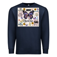 Navy just breathe Premium Sweatshirt - JahusDesignShop