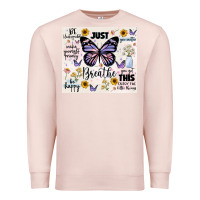 Pale Pink just breathe Premium Sweatshirt - JahusDesignShop