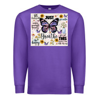 Purple just breathe Premium Sweatshirt - JahusDesignShop