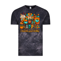 Cloud Black Happy Thanksgiving Coffee Cups Vintage Tee - FaDigitalArtStudio