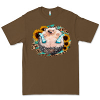 Cacao Sunflower Leopard Hedgehog Premium Tee - Jasminsmagicworld