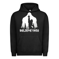 Pigment Black bigfoot t  shirt believe this t  shirt Urban Hoodie - linhVisuals