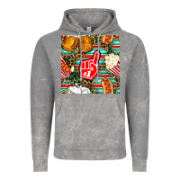 Cloud Rock american football snacks with serape and leopard Vintage Hoodie - BundleAndBundleShop