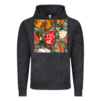 Vintage Black american football snacks with serape and leopard Vintage Hoodie - BundleAndBundleShop