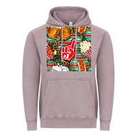 Vintage Zinc american football snacks with serape and leopard Vintage Hoodie - BundleAndBundleShop