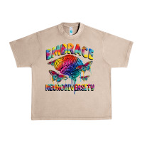 French Oak Embrace neurodiversity Autism Urban Heavy Tee - FaDigitalArtStudio