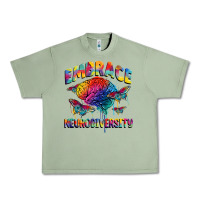 Oil Green Embrace neurodiversity Autism Urban Heavy Tee - FaDigitalArtStudio