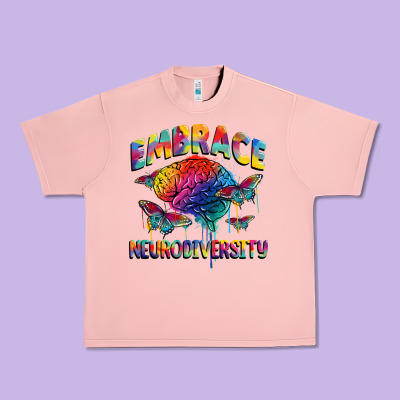Embrace Neurodiversity Autism Urban Heavy Tee Designed By Fadigitalartstudio