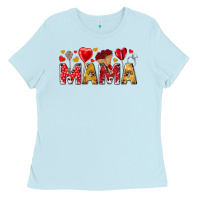 Baby Blue Valentine's Day Mama Mother's Day Ladies Tee - HowdyJamesFarm