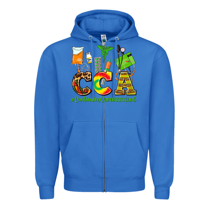 Cca  Countinuing Care Assistant Juneteenth Zipper Hoodie by AdoDesignShop | Teevron