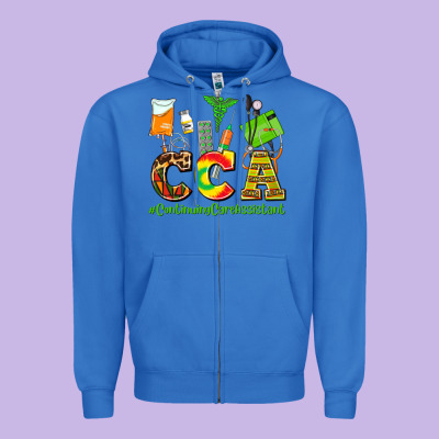 Cca  Countinuing Care Assistant Juneteenth Zipper Hoodie Designed By Adodesignshop
