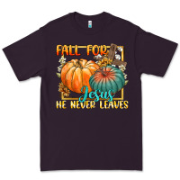 Plum fall for jesus he never fails Premium Tee - CowGirlArtShop