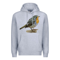 Heather Grey yellow breast Premium Hoodie - LillyAllenDesigns