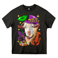 Asphalt Mardi Gras Goat Heavy Core Tee - HowdyJamesFarm