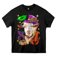 Black Mardi Gras Goat Heavy Core Tee - HowdyJamesFarm