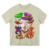 Mossy Mardi Gras Goat Heavy Core Tee - HowdyJamesFarm