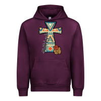 Mauve Wine halleluljah aztec cross Urban Hoodie - JahusDesignShop