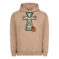Pigment Burro halleluljah aztec cross Urban Hoodie - JahusDesignShop