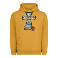 Pigment Peanut Butter halleluljah aztec cross Urban Hoodie - JahusDesignShop