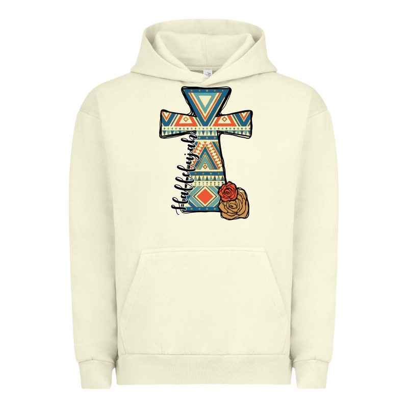 Halleluljah Aztec Cross Urban Hoodie by JahusDesignShop | Teevron