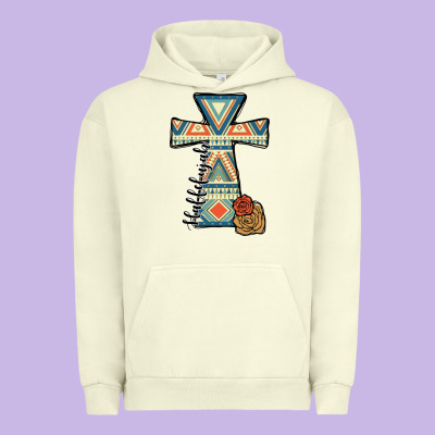 Halleluljah Aztec Cross Urban Hoodie Designed By Jahusdesignshop