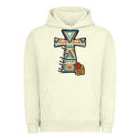 Pigment Pistachio halleluljah aztec cross Urban Hoodie - JahusDesignShop