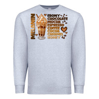 Heather Grey melanin coffee Premium Sweatshirt - JahusDesignShop