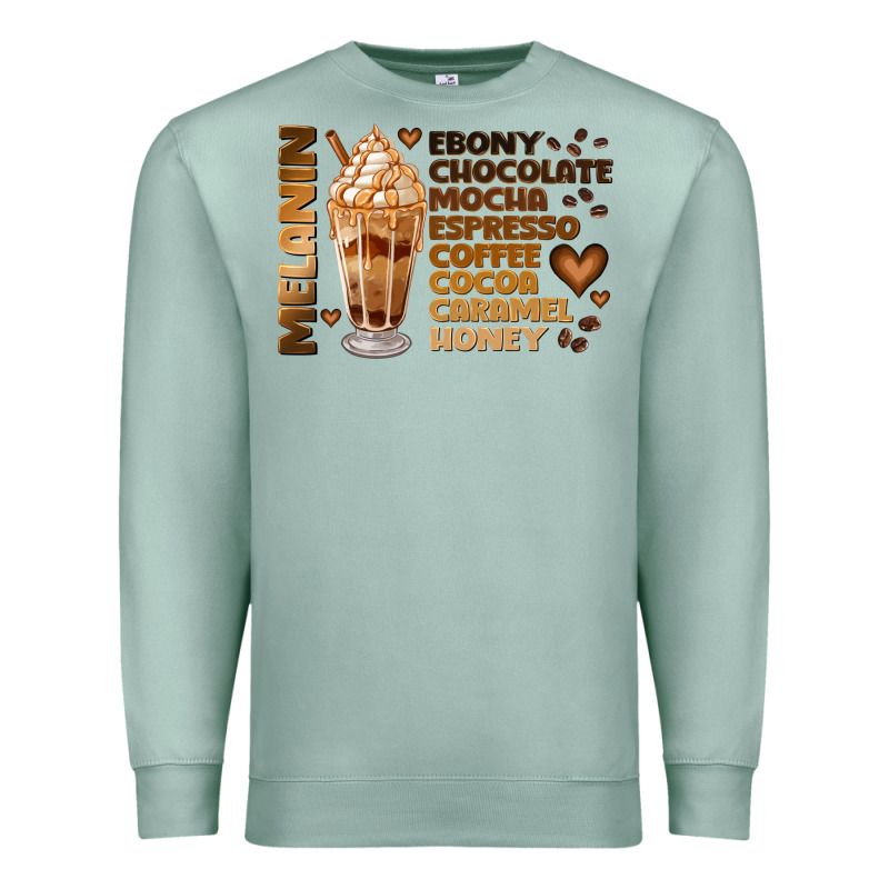 Melanin Coffee Premium Sweatshirt by JahusDesignShop | Teevron