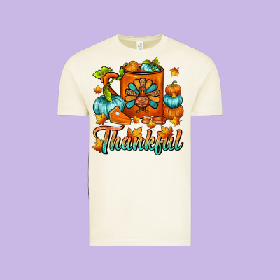 Thankful Thanksgiving Coffee Mug Vintage Tee Designed By Fadigitalartstudio
