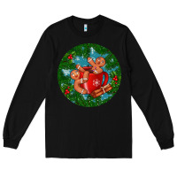Black gingerbread men with hot chocolate Long Sleeve Tee - BundleAndBundleShop