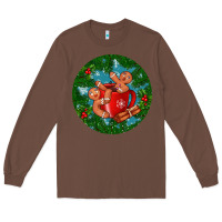 Chestnut gingerbread men with hot chocolate Long Sleeve Tee - BundleAndBundleShop
