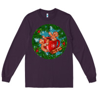 Plum gingerbread men with hot chocolate Long Sleeve Tee - BundleAndBundleShop