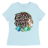 Baby Blue Easter vibes Easter Day Ladies Tee - CowGirlArtShop