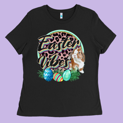 Easter Vibes Easter Day Ladies Tee Designed By Cowgirlartshop