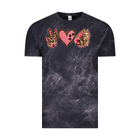 Cloud Black Peace Love Cats Vintage Tee - Jasminsmagicworld