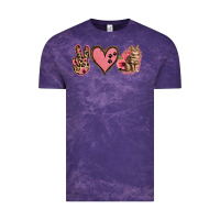 Cloud Purple Peace Love Cats Vintage Tee - Jasminsmagicworld