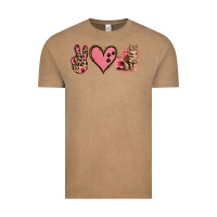 Vintage Coffee Peace Love Cats Vintage Tee - Jasminsmagicworld