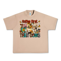 Burro Coffee First Then Cows Urban Heavy Tee - FaDigitalArtStudio