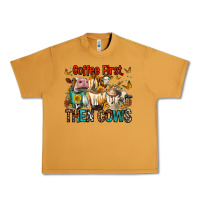 Peanut Butter Coffee First Then Cows Urban Heavy Tee - FaDigitalArtStudio