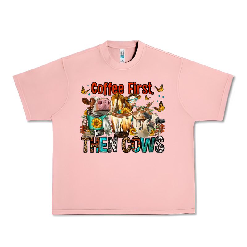 Coffee First Then Cows Urban Heavy Tee by FaDigitalArtStudio | Teevron