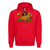Red with god all things are possible juneteenth Zipper Hoodie - AdoDesignShop