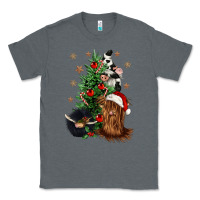 Charcoal Heather heifer cow gnomies christmas tree Classic Tee - CowGirlArtShop
