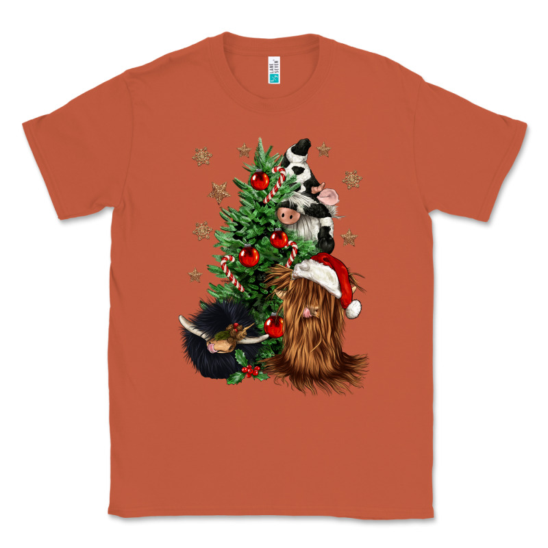Heifer Cow Gnomies Christmas Tree Classic Tee by CowGirlArtShop | Teevron