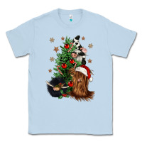 Dusty Blue heifer cow gnomies christmas tree Classic Tee - CowGirlArtShop
