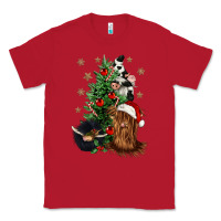 Red heifer cow gnomies christmas tree Classic Tee - CowGirlArtShop