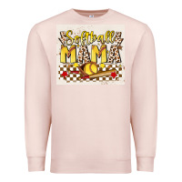 Pale Pink softball mom Premium Sweatshirt - JahusDesignShop